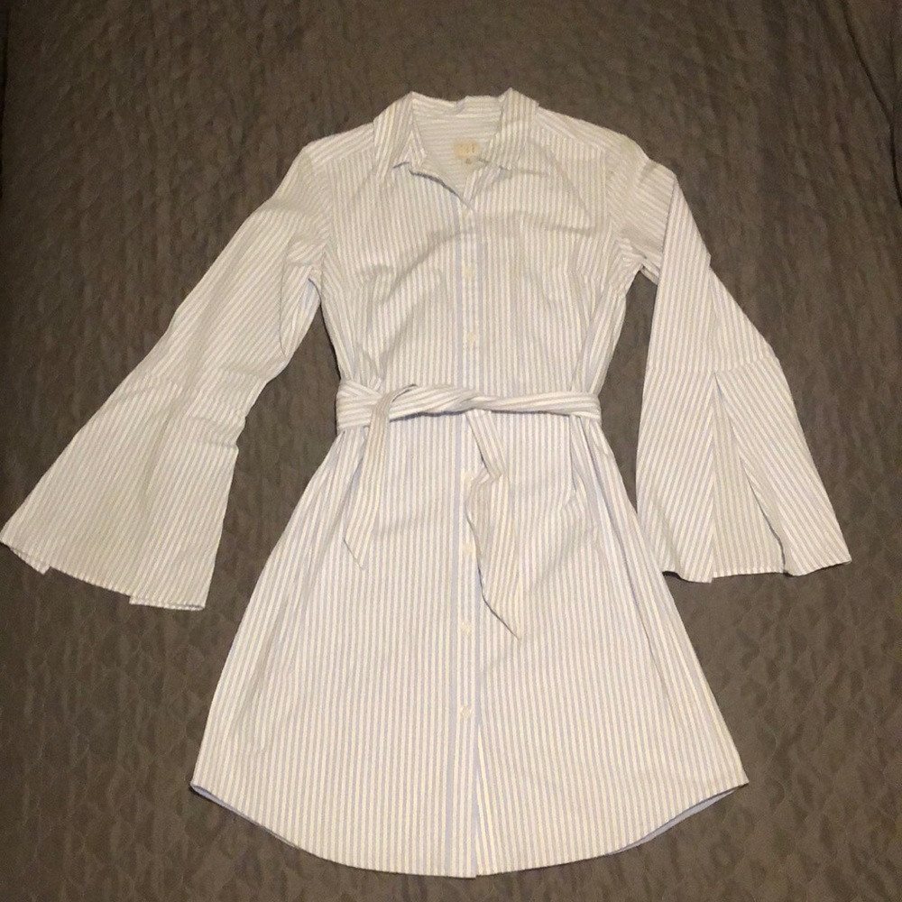 A New Day Striped Shirtdress